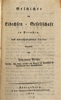 Voigt J. Geschichte der Eidechsen-Gesellschaft in Preußen, aus neuaufgefundenen Quellen.