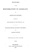 Ranke L. History of the Reformation in Germany.
